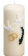 Bougie mariage décor cire relief
